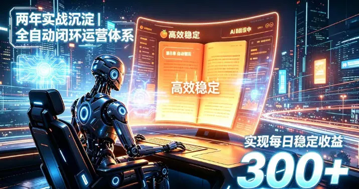 两年实战沉淀｜全自动闭环运营体系，实现每日稳定收益300+【揭秘】-鱼见海资源网-免费PHP网站源码模板,插件软件网创AI智能体资源分享平台！