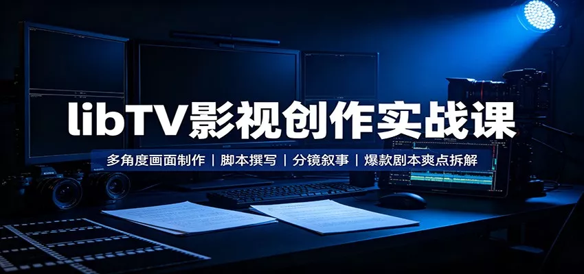 libTV影视创作实战课：多角度画面制作，脚本撰写，分镜叙事，爆款剧本爽点拆解-聚码资源