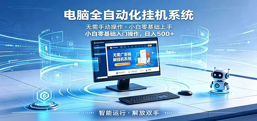 智能广告挂机无需值守,小白上手轻松实现每日增收主用 -、辅助 +中赚AI网