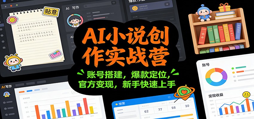 AI小说创作实战营：账号搭建，爆款定位，官方变现，新手快速上手客创社区-专注互联网轻资产资源整合与分享客创社区-专注互联网轻资产资源整合与分享