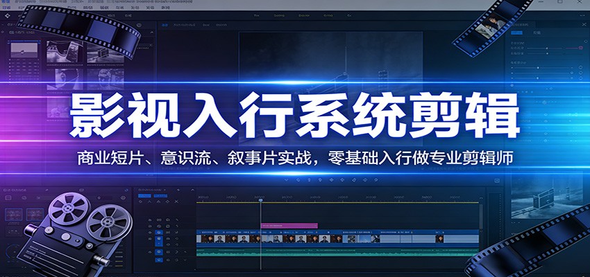 影视系统剪辑，商业短片、意识流、叙事片实战，零基础入行做专业剪辑师客创社区-专注互联网轻资产资源整合与分享客创社区-专注互联网轻资产资源整合与分享