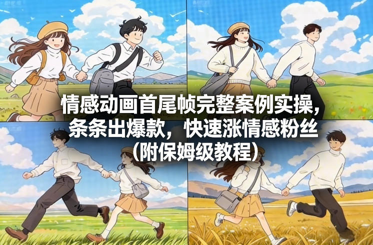 情感动画首尾帧完整案例实操，条条出爆款，快速涨情感粉丝(附保姆级教程)客创社区-专注互联网轻资产资源整合与分享客创社区-专注互联网轻资产资源整合与分享