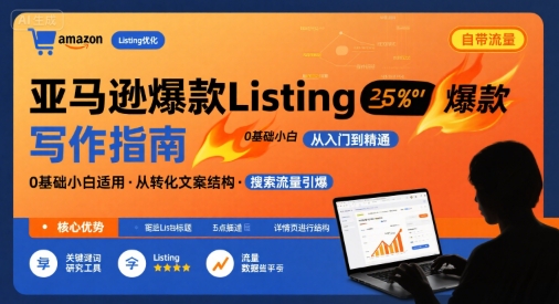 亚马逊爆款Listing写作方法，亚马逊0基础小白也能写爆款自带流量的Listing-客创社 - 专注互联网轻资产创业及网络项目资源整合与分享客创社-免费且强大的项目分享网站！