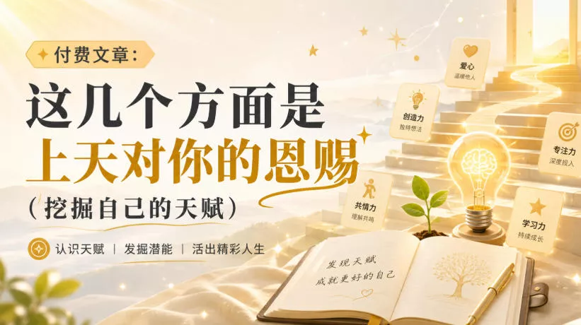 付费文章：这几个方面是上天对你的恩赐(挖掘自己的天赋) 《鱼见海科技》-鱼见海资源网-免费PHP网站源码模板,插件软件网创AI智能体资源分享平台！