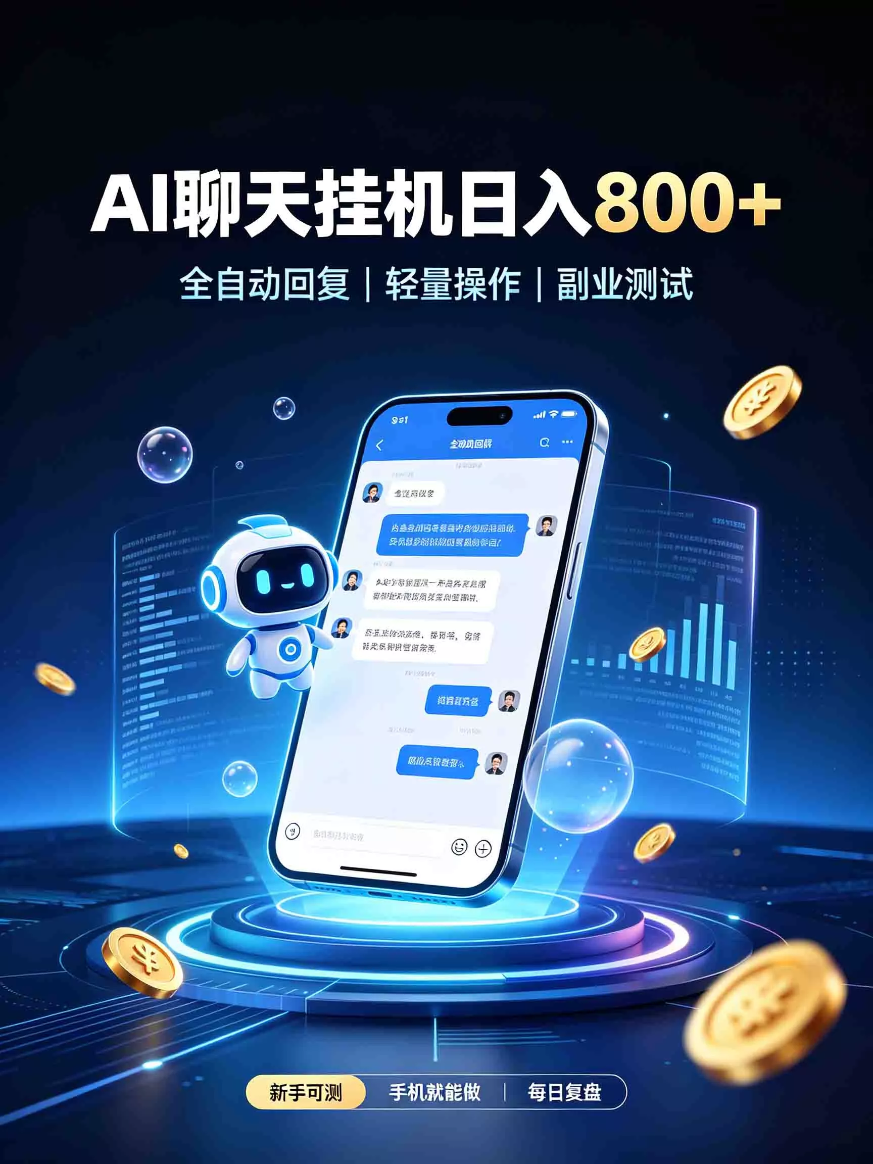 AI聊天挂机，日入800+，适用个人副业，工作室矩阵操作星享资源网星享资源网