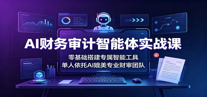 AI财务审计智能体实战课：零基础搭建专属智能工具，单人依托AI媲美专业财审团队-软件百科