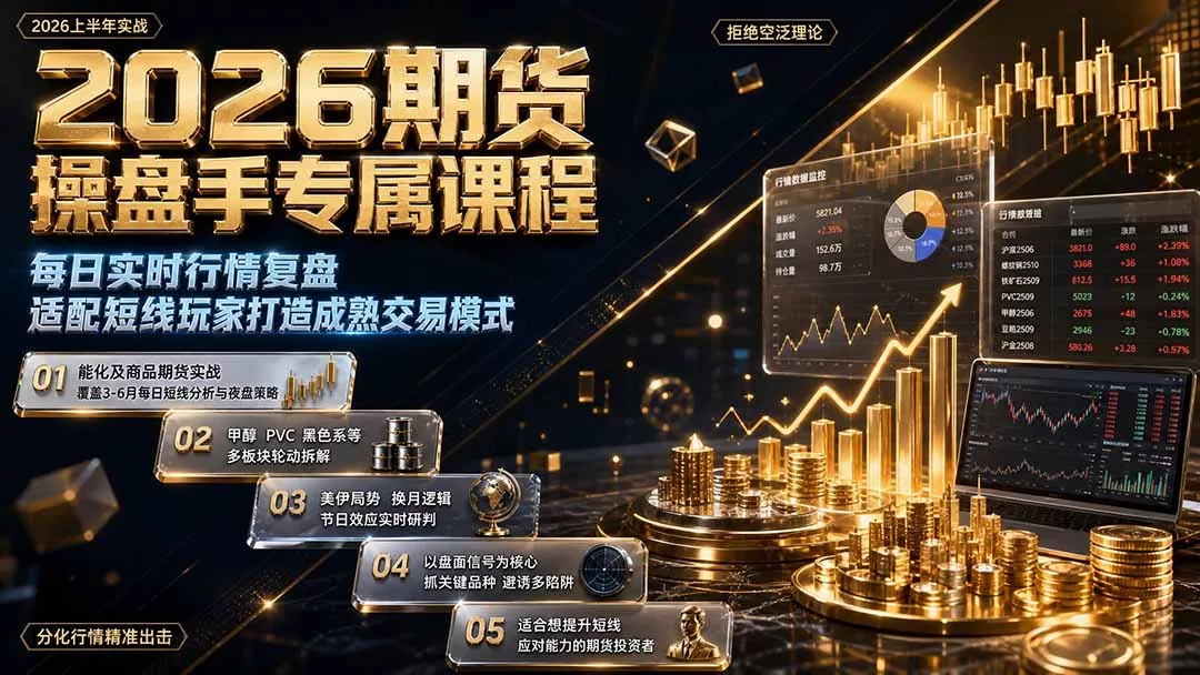 2026期货操盘手专属课程-更新8月,每日实时行情复盘,适配短线玩家打造成熟交易模式-软件百科