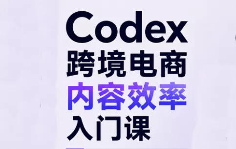 Codex跨境电商内容效率入门课-鱼见海资源网-免费PHP网站源码模板,插件软件网创AI智能体资源分享平台！