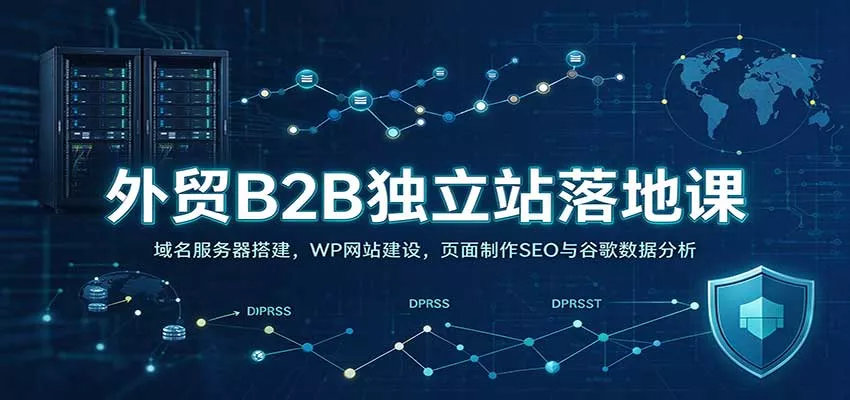 外贸B2B独立站落地课：域名服务器搭建，WP网站建设，页面制作SEO与谷歌数据分析客创社区-专注互联网轻资产资源整合与分享客创社区-专注互联网轻资产资源整合与分享