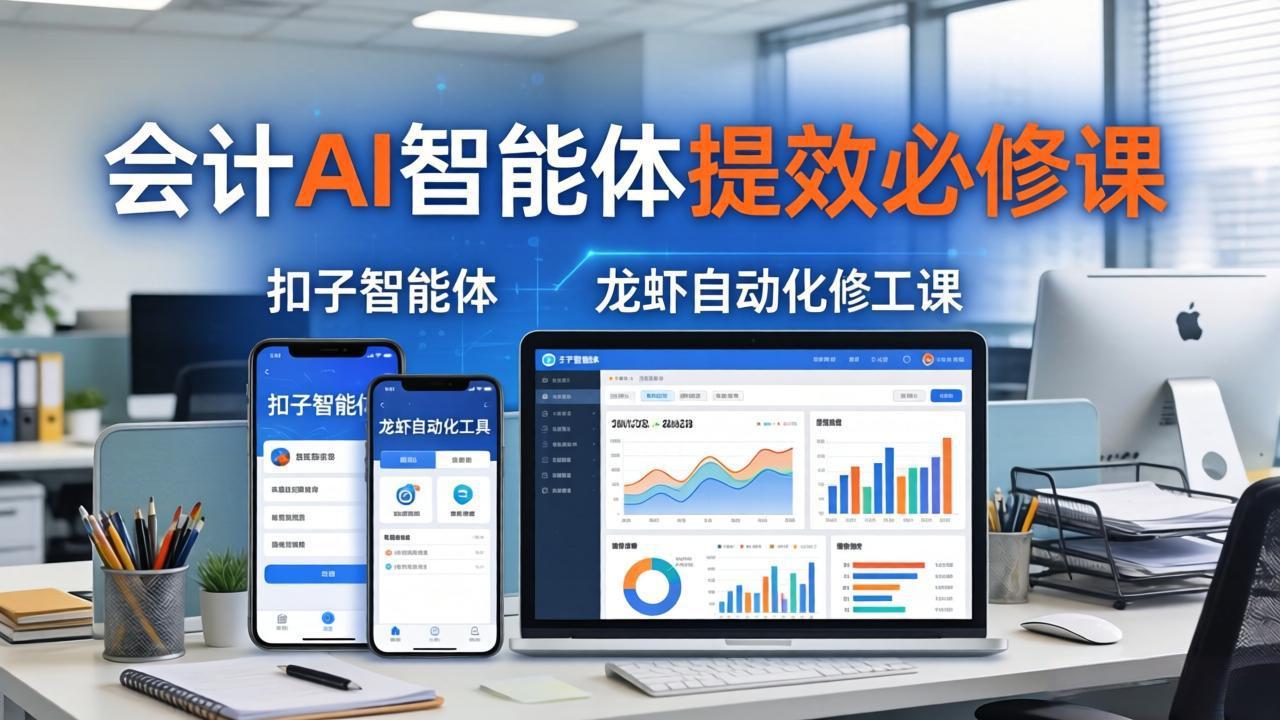 财务会计AI智能体提效必修课：扣子智能体+龙虾自动化+报表分析，一站式提升财务工作效率客创社区-专注互联网轻资产资源整合与分享客创社区-专注互联网轻资产资源整合与分享