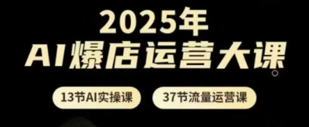 2025年AI爆店运营大课，13节AI实操课+37节流量运营课-客创社 - 专注互联网轻资产创业及网络项目资源整合与分享客创社-免费且强大的项目分享网站！