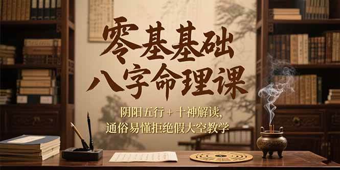 （15283期）零基础八字命理课，阴阳五行+十神解读，通俗易懂拒绝假大空教学-客创社 - 专注互联网轻资产创业及网络项目资源整合与分享客创社-免费且强大的项目分享网站！
