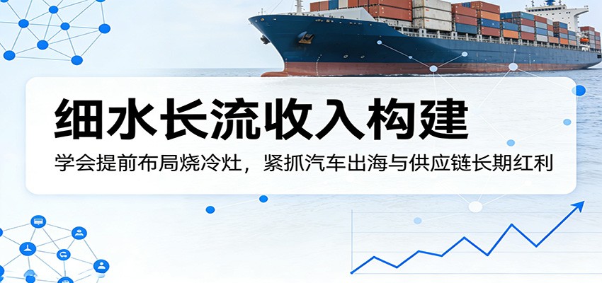 付费文章：细水长流收入构建，学会提前布局烧冷灶，紧抓汽车出海与供应链长期红利 《鱼见海科技》-鱼见海资源网-免费PHP网站源码模板,插件软件网创AI智能体资源分享平台！