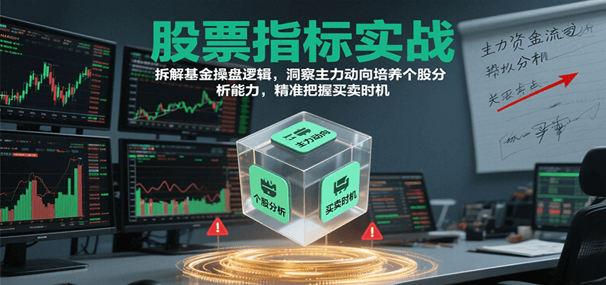 股票指标实战，拆解基金操盘逻辑，洞察主力动向培养个股分析能力，精准把握买卖时机-客创社 - 专注互联网轻资产创业及网络项目资源整合与分享客创社-免费且强大的项目分享网站！