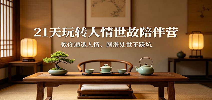 21天玩转人情世故陪伴营：教你通透人情、圆滑处世不踩坑客创社区-专注互联网轻资产资源整合与分享客创社区-专注互联网轻资产资源整合与分享