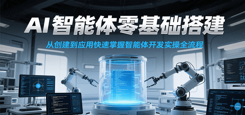 AI智能体零基础搭建实操课，从创建到应用快速掌握智能体开发全流程！-客创社 - 专注互联网轻资产创业及网络项目资源整合与分享客创社-免费且强大的项目分享网站！