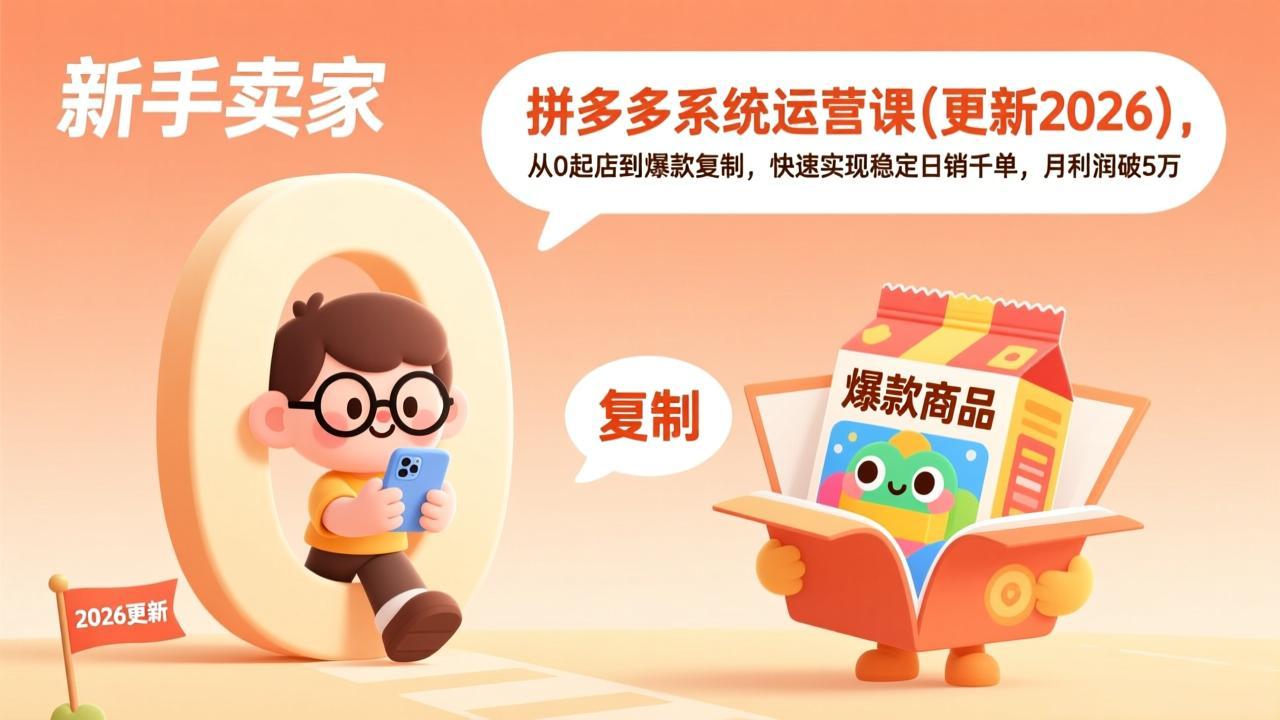 拼多多系统运营课(更新2026客创社区-专注互联网轻资产资源整合与分享客创社区-专注互联网轻资产资源整合与分享