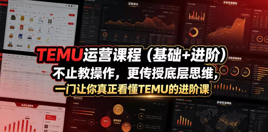 TEMU运营课程(基础+进阶)，不止教操作，更传授底层思维，一门让你真正看懂TEMU的进阶课客创社区-专注互联网轻资产资源整合与分享客创社区-专注互联网轻资产资源整合与分享