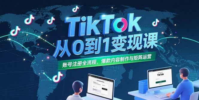 （15346期）TikTok从0到1变现课，账号注册全流程，爆款内容制作与矩阵运营-客创社 - 专注互联网轻资产创业及网络项目资源整合与分享客创社-免费且强大的项目分享网站！