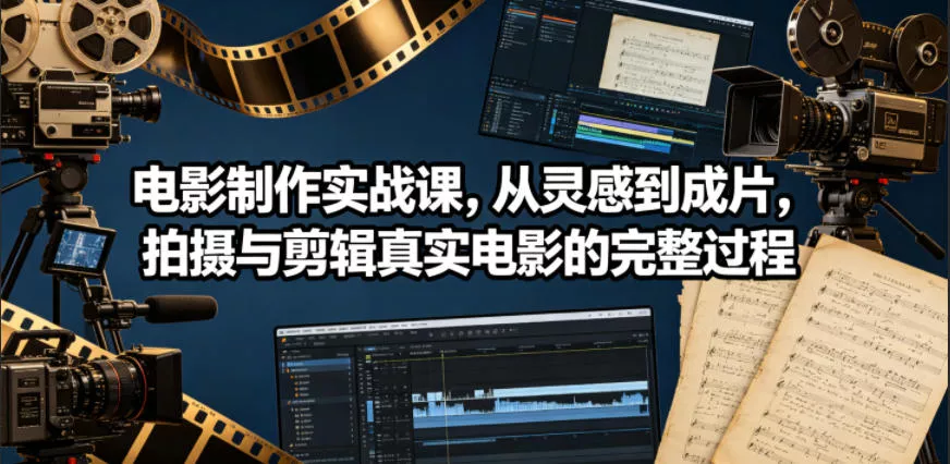 电影制作实战课，从灵感到成片，拍摄与剪辑真实电影的完整过程【原创双语字幕】客创社区-专注互联网轻资产资源整合与分享客创社区-专注互联网轻资产资源整合与分享