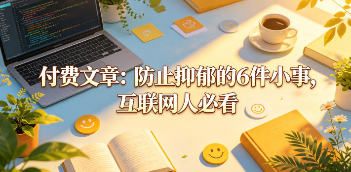 付费文章：防止抑郁的6件小事，互联网人必看！客创社区-专注互联网轻资产资源整合与分享客创社区-专注互联网轻资产资源整合与分享