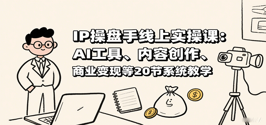IP操盘手线上实操课：AI工具、内容创作、商业变现等20节系统教学客创社区-专注互联网轻资产资源整合与分享客创社区-专注互联网轻资产资源整合与分享