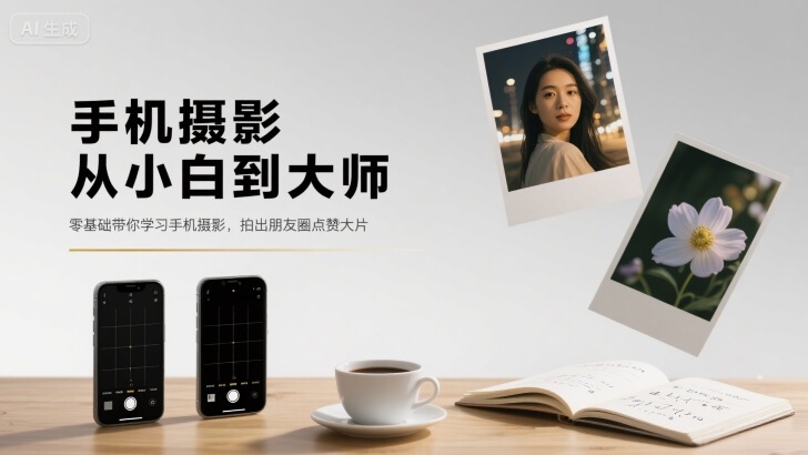 手机摄影从小白到大师，零基础带你学习手机摄影，拍出朋友圈点赞大片客创社区-专注互联网轻资产资源整合与分享客创社区-专注互联网轻资产资源整合与分享