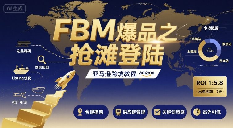 FBM爆品之抢滩登陆-亚马逊跨境教程客创社区-专注互联网轻资产资源整合与分享客创社区-专注互联网轻资产资源整合与分享