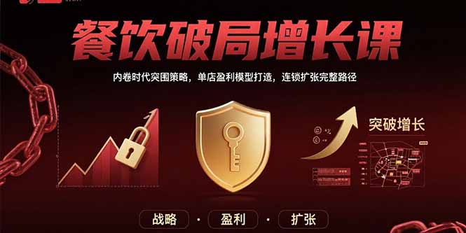 餐饮破局增长课：内卷时代突围策略，单店盈利模型打造，连锁扩张完整路径客创社区-专注互联网轻资产资源整合与分享客创社区-专注互联网轻资产资源整合与分享