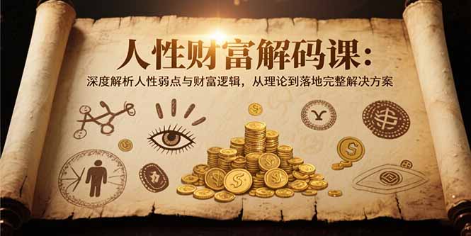 人性财富解码课6.0：深度解析人性弱点与财富逻辑，理论到落地完整解决方案客创社区-专注互联网轻资产资源整合与分享客创社区-专注互联网轻资产资源整合与分享