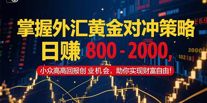 掌握外汇黄金对冲策略，日赚 800 – 2000，小众高回报创业机会，助你实…客创社区-专注互联网轻资产资源整合与分享客创社区-专注互联网轻资产资源整合与分享