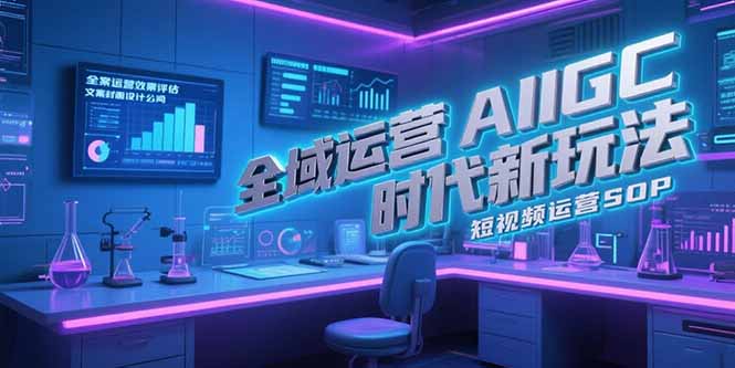 全域运营AIGC时代新玩法，文案封面设计公式，短视频运营SOP客创社区-专注互联网轻资产资源整合与分享客创社区-专注互联网轻资产资源整合与分享