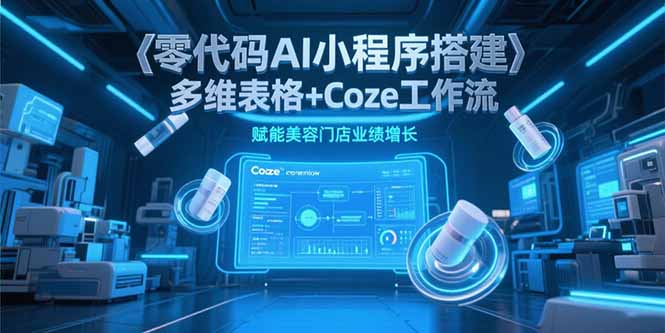 零代码AI小程序搭建，多维表格+Coze工作流，赋能美容门店业绩增长客创社区-专注互联网轻资产资源整合与分享客创社区-专注互联网轻资产资源整合与分享