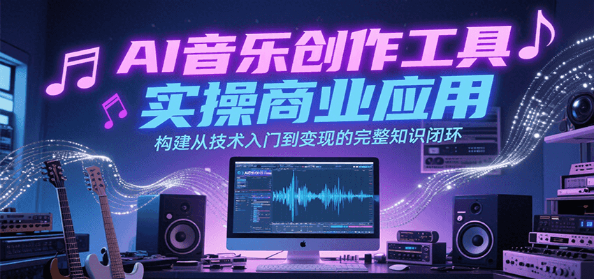 AI音乐创作工具实操商业应用，构建从技术入门到变现的完整知识闭环客创社区-专注互联网轻资产资源整合与分享客创社区-专注互联网轻资产资源整合与分享