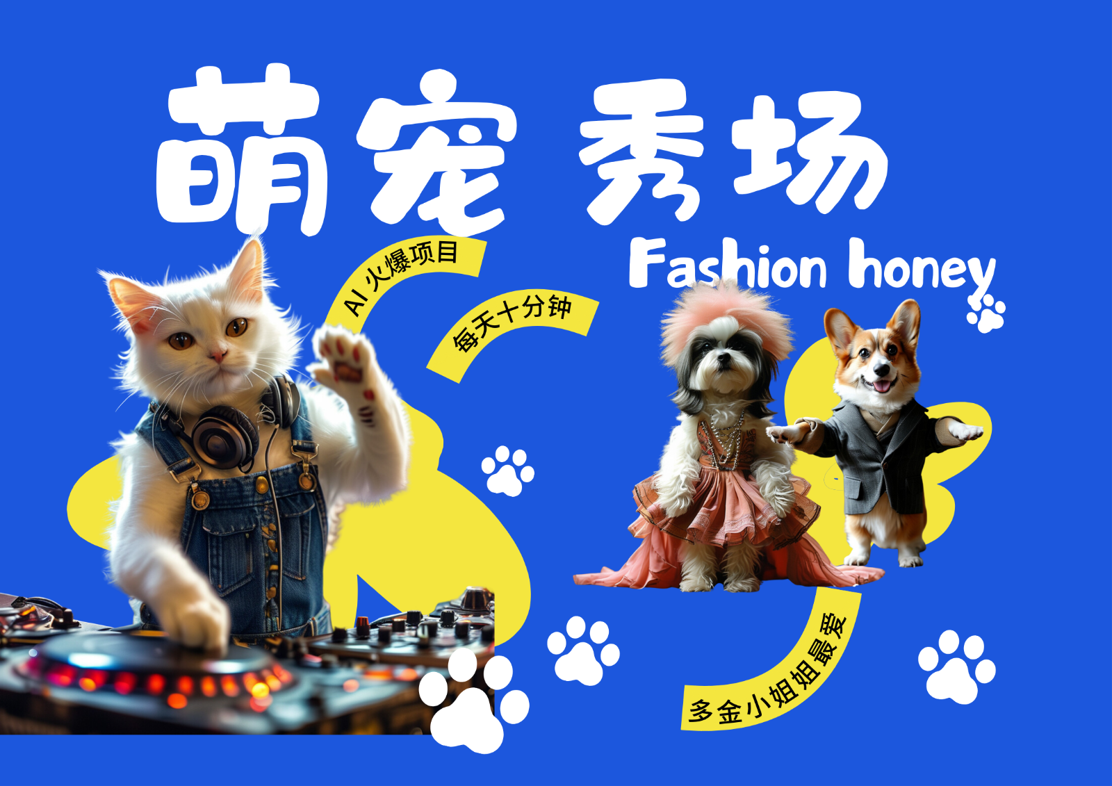 酷飒动物跳舞走秀 时尚喵FASHION汪 多金小姐姐最爱的 轻松月入破W客创社区-专注互联网轻资产资源整合与分享客创社区-专注互联网轻资产资源整合与分享
