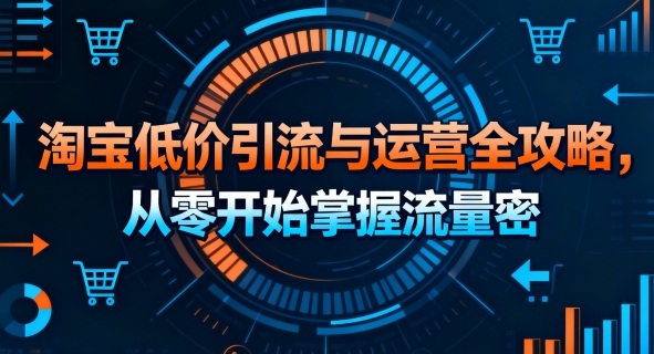 淘宝低价引流与运营全攻略，从零开始掌握流量密码客创社区-专注互联网轻资产资源整合与分享客创社区-专注互联网轻资产资源整合与分享