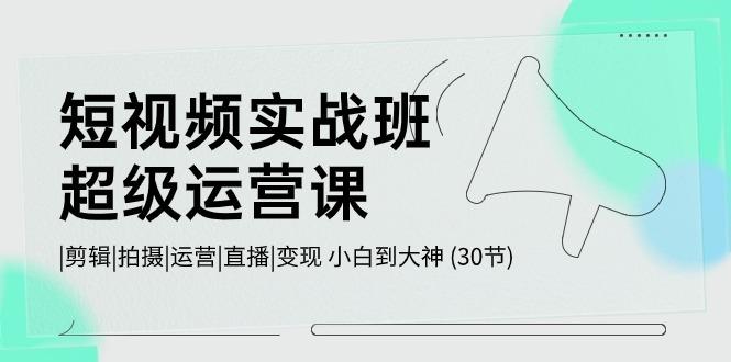 短视频实战班超级运营课 |剪辑|拍摄|运营|直播|变现 小白到大神 (30节)客创社区-专注互联网轻资产资源整合与分享客创社区-专注互联网轻资产资源整合与分享