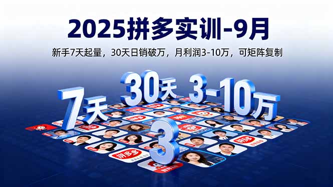 2025拼多多实训-9月：新手7天起量,30天日销破万,月利润3-10万,可矩阵复制客创社区-专注互联网轻资产资源整合与分享客创社区-专注互联网轻资产资源整合与分享