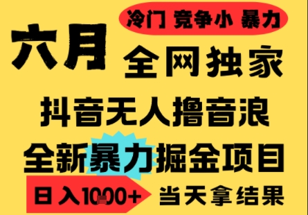 25年6月高爆抖音无人直播最新撸音浪掘金项目，小白可做，无脑日入1k+，门槛低可批量矩阵【揭秘】客创社区-专注互联网轻资产资源整合与分享客创社区-专注互联网轻资产资源整合与分享