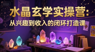 水晶玄学实操营：从兴趣到收入的闭环打造课客创社区-专注互联网轻资产资源整合与分享客创社区-专注互联网轻资产资源整合与分享