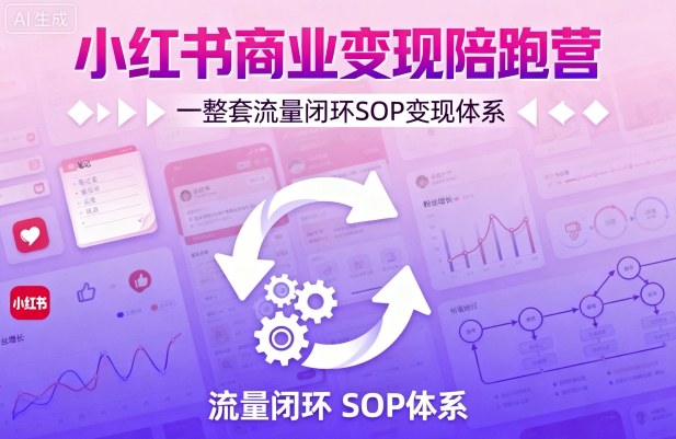小红书商业变现陪跑营，轻IP矩阵 私域获客 聚光投流，一整套流量闭环SOP变现体系客创社区-专注互联网轻资产资源整合与分享客创社区-专注互联网轻资产资源整合与分享