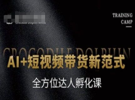 AI+短视频带货新范式，全方位达人孵化课客创社区-专注互联网轻资产资源整合与分享客创社区-专注互联网轻资产资源整合与分享