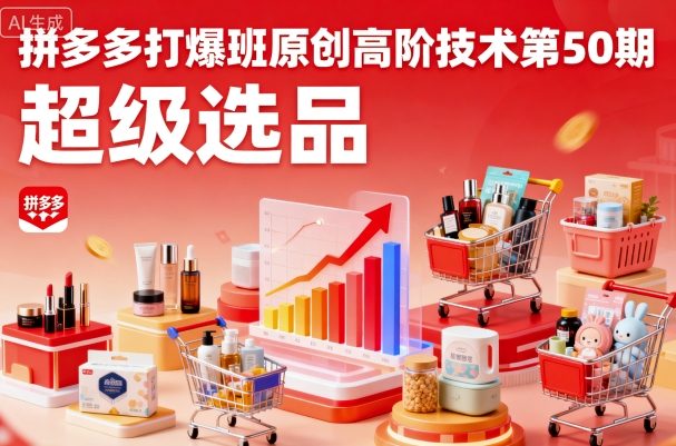拼多多打爆班原创高阶技术第50期，超级选品客创社区-专注互联网轻资产资源整合与分享客创社区-专注互联网轻资产资源整合与分享