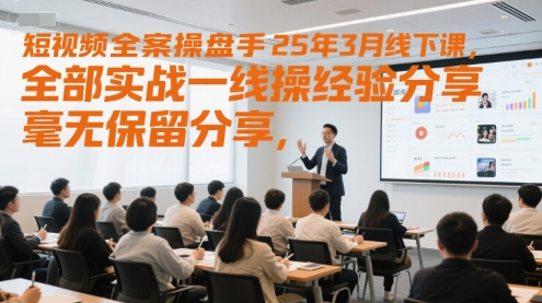 短视频全案操盘手25年3月线下课，全部实战一线操盘手经验分享，毫无保留分享，全是干货客创社区-专注互联网轻资产资源整合与分享客创社区-专注互联网轻资产资源整合与分享