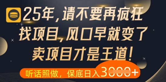 什么？25年你还在疯狂找项目做，醒醒吧，看完这些你全都懂了【揭秘】客创社区-专注互联网轻资产资源整合与分享客创社区-专注互联网轻资产资源整合与分享