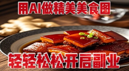 用AI做精美美食图，无需专业设备拍摄，轻轻松松开启副业客创社区-专注互联网轻资产资源整合与分享客创社区-专注互联网轻资产资源整合与分享