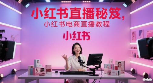 小红书直播秘笈，小红书电商直播教程客创社区-专注互联网轻资产资源整合与分享客创社区-专注互联网轻资产资源整合与分享