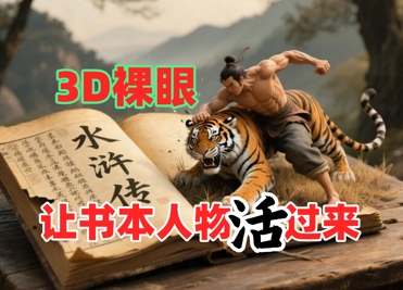 书本人物裸眼3D视频，新的玩法，流量超猛，保姆级教程客创社区-专注互联网轻资产资源整合与分享客创社区-专注互联网轻资产资源整合与分享