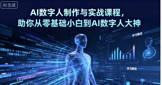 AI数字人制作与实战课程，助你从零基础小白到AI数字人大神客创社区-专注互联网轻资产资源整合与分享客创社区-专注互联网轻资产资源整合与分享