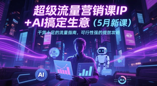 超级流量营销课IP+AI搞定生意(5月新课)干货十足的流量指南，可行性强的提效攻略客创社区-专注互联网轻资产资源整合与分享客创社区-专注互联网轻资产资源整合与分享